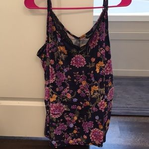Velvet floral cami